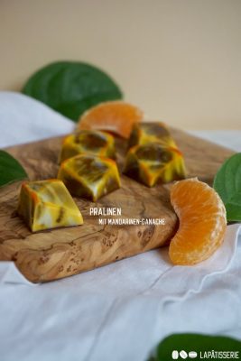 Die passenden Pralinen zum Winter mit säuerlicher Mandarine und feiner Vollmilchkuvertüre.
