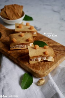 Das etwas andere Millefeuille mit sommerlicher Melone.