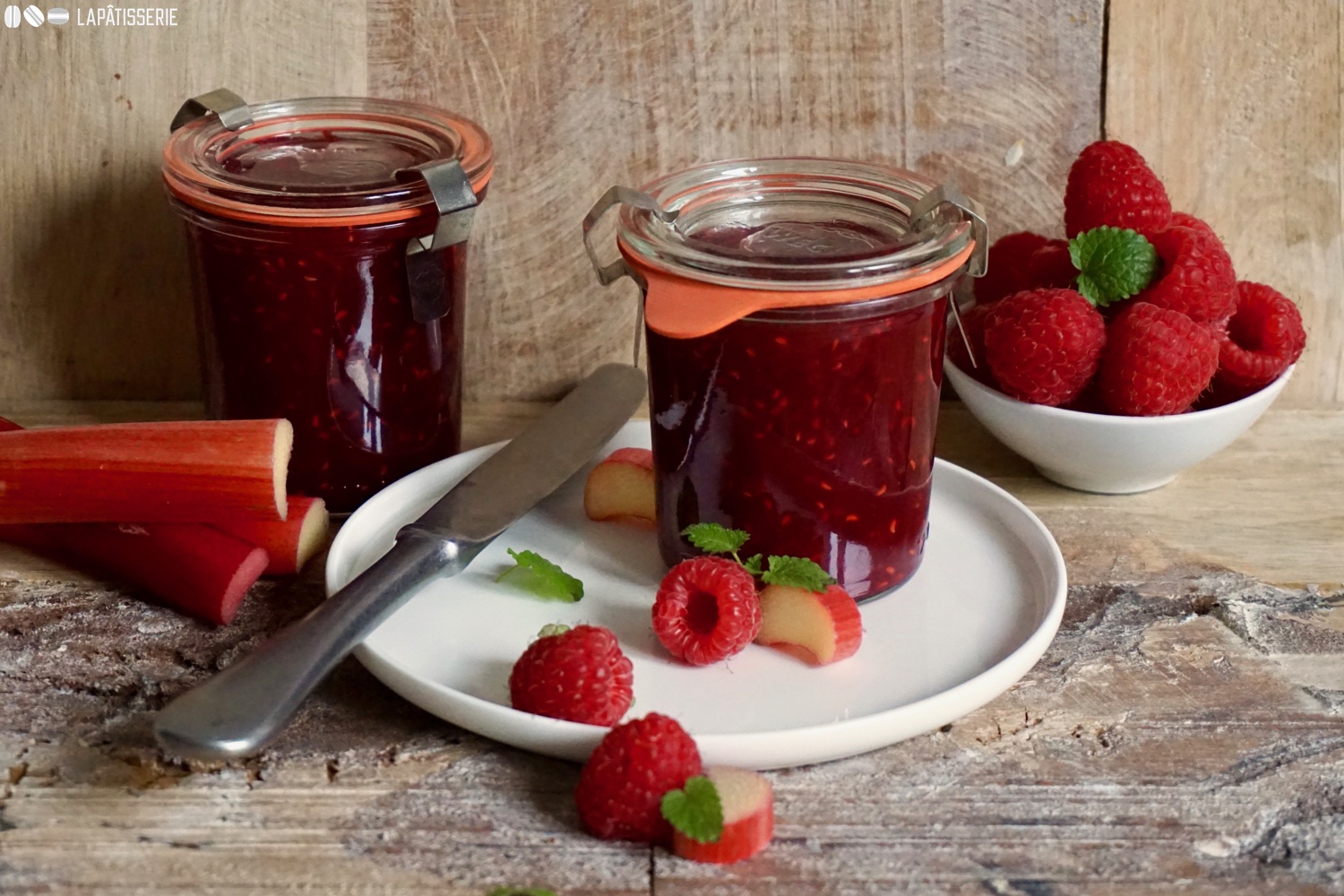 Rhabarberkonfitüre mit Himbeeren – LAPÂTISSERIE